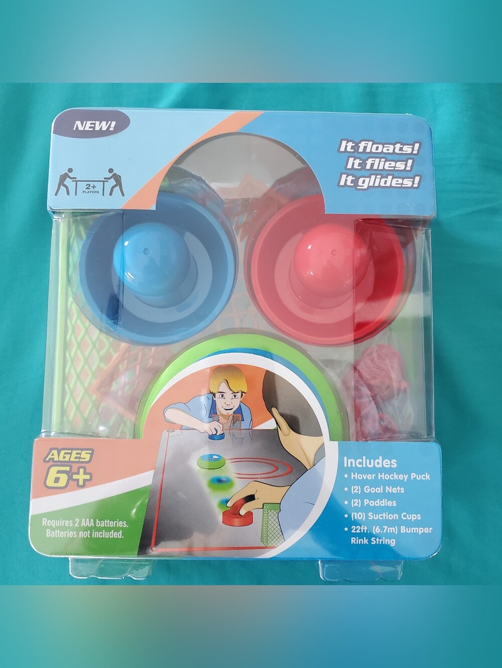 Table Hockey Set Open Package Includes Hockey Puck, Goal Nets, Paddles